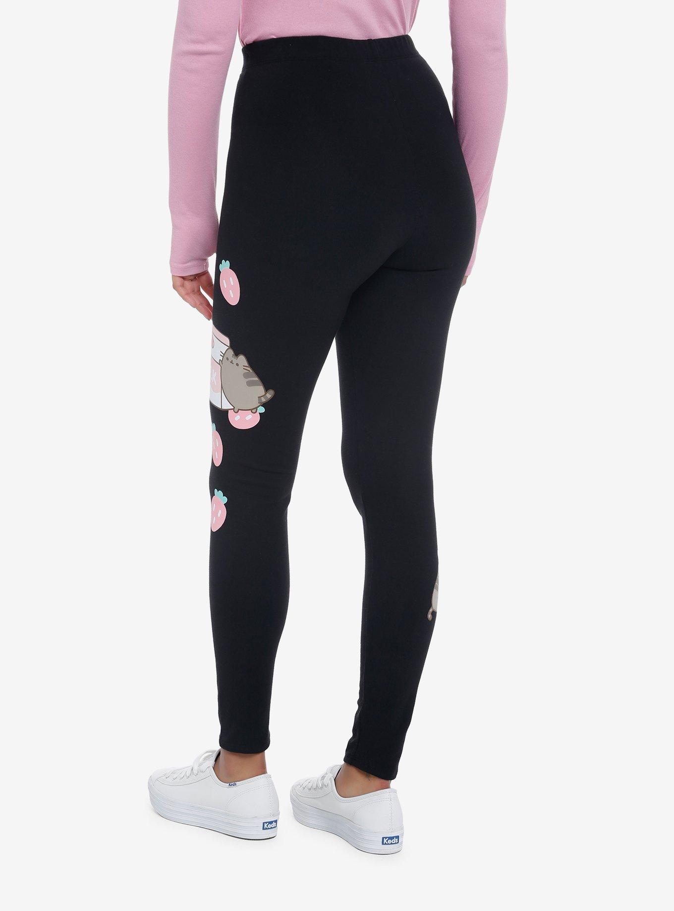 Pusheen Strawberry Milk Leggings, MULTI, alternate