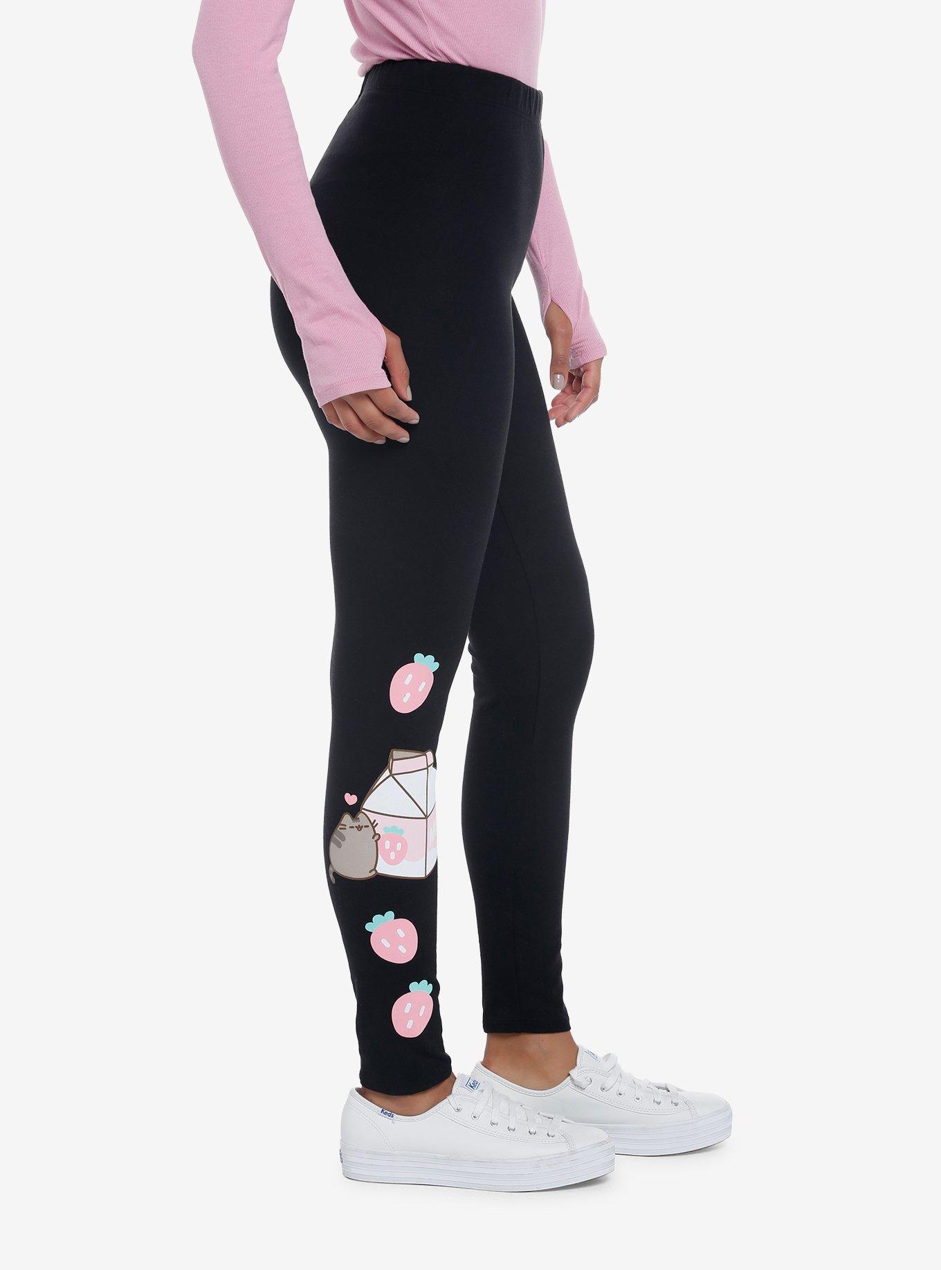 Pusheen Strawberry Milk Leggings, MULTI, alternate