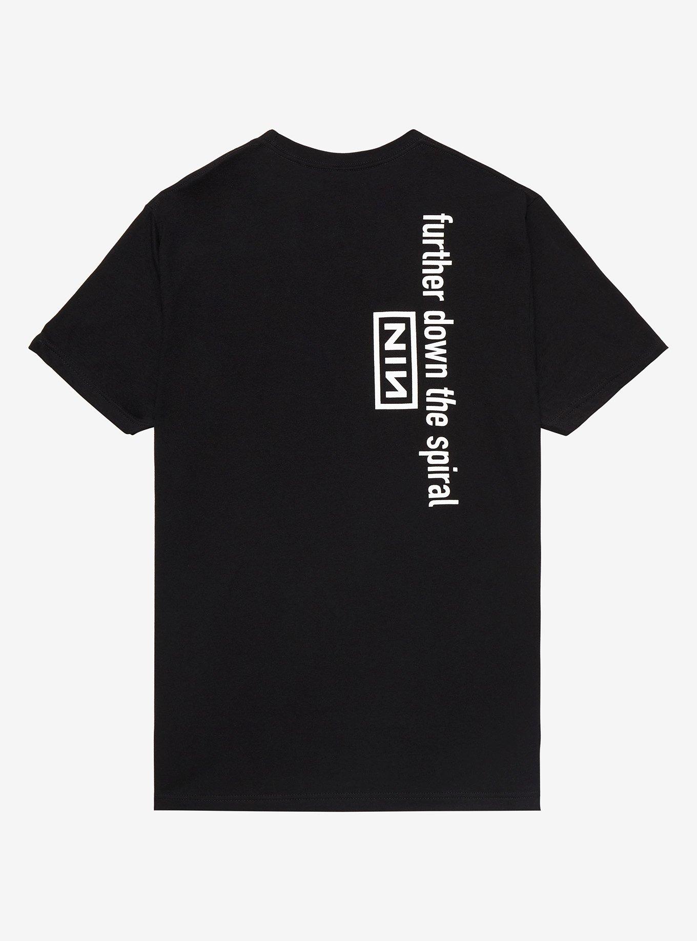 Nine Inch Nails Spiral Boyfriend Fit Girls T-Shirt, BLACK, alternate