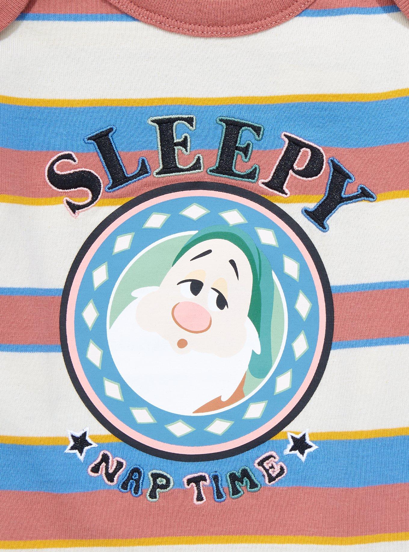 Disney Snow White and the Seven Dwarfs Sleepy Striped Infant One-Piece - BoxLunch Exclusive , MULTI STRIPE, alternate