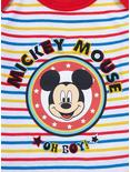 Disney Mickey Mouse Oh Boy Striped Infant One-Piece - BoxLunch Exclusive , MULTI STRIPE, alternate