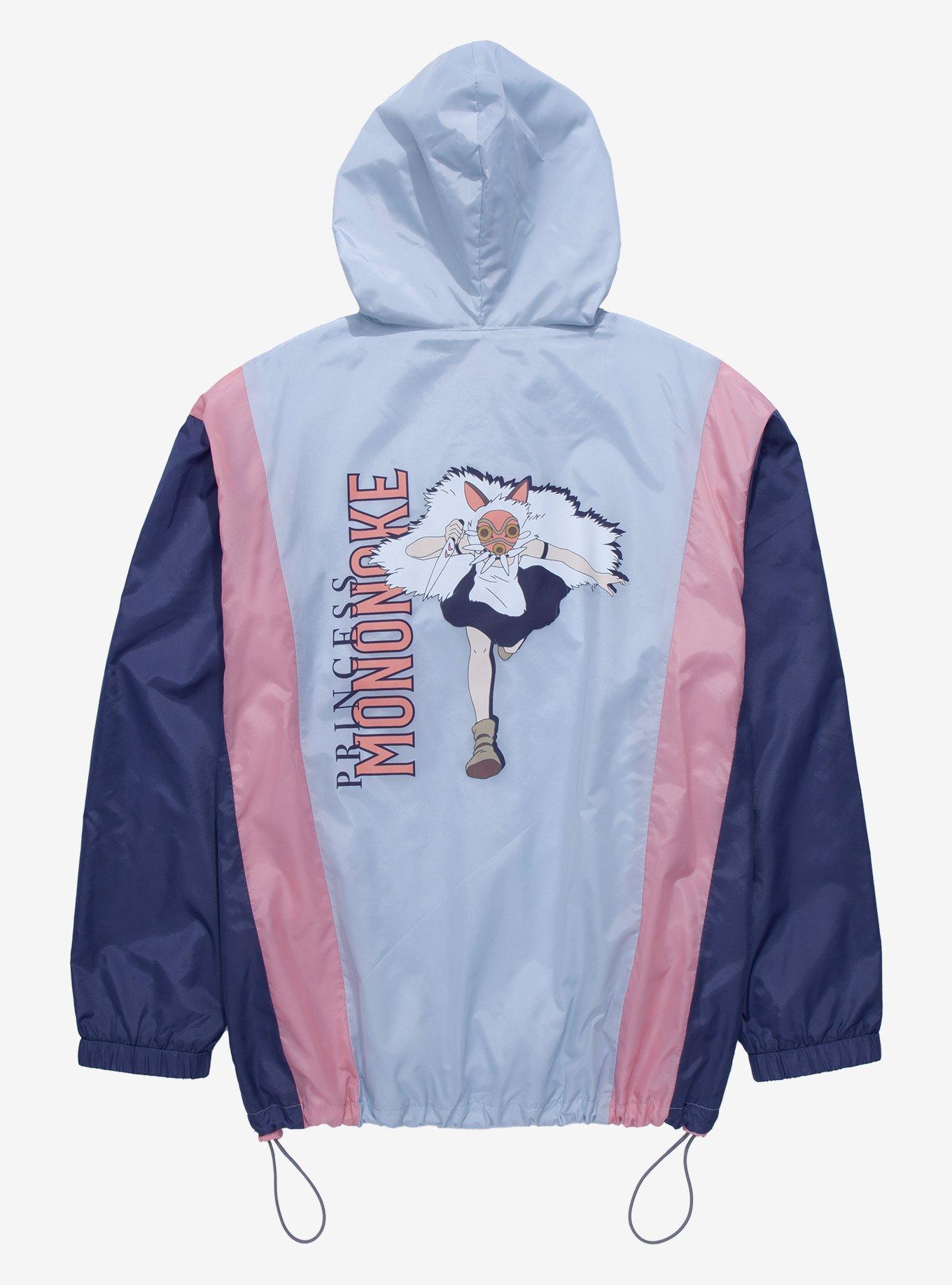 Studio Ghibli Princess Mononoke San Color Block Anorak Jacket - BoxLunch Exclusive, BLUE, alternate