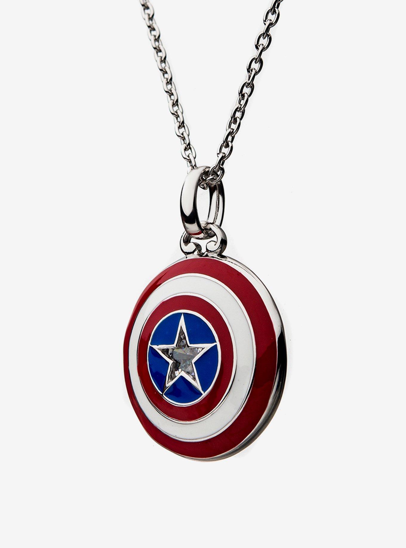Marvel x RockLove Captain America Shield Necklace, , alternate