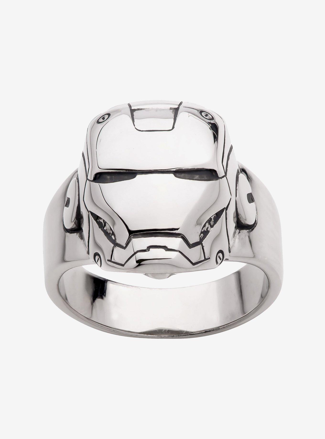 Marvel x RockLove Iron Man Helmet Ring, SILVER, alternate
