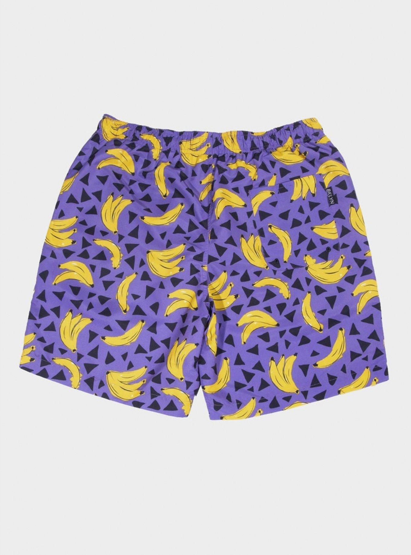 Purple Crazy Banana Swim Trunks, PURPLE, alternate