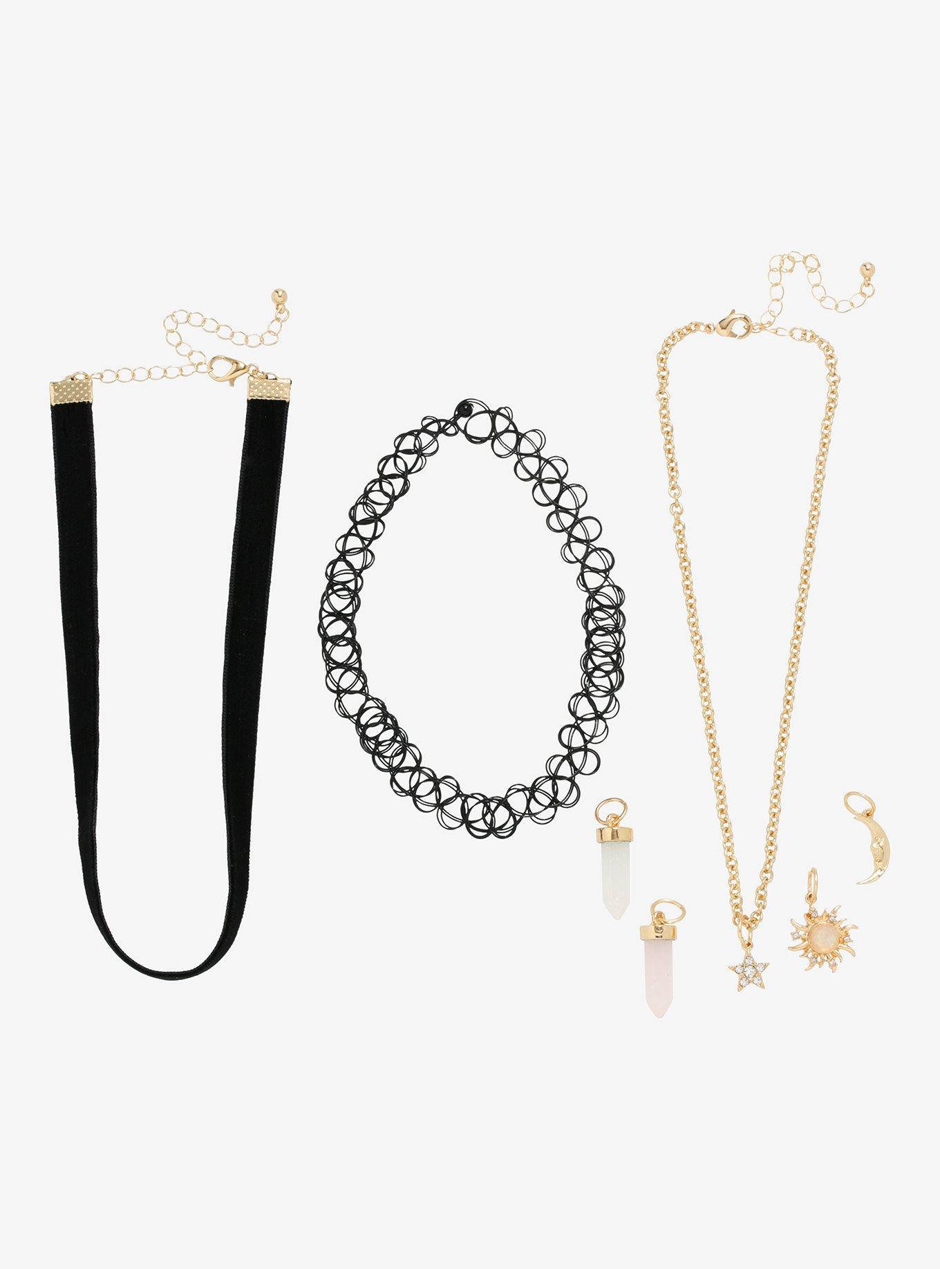 Interchangeable Celestial Choker Necklace Set, , alternate