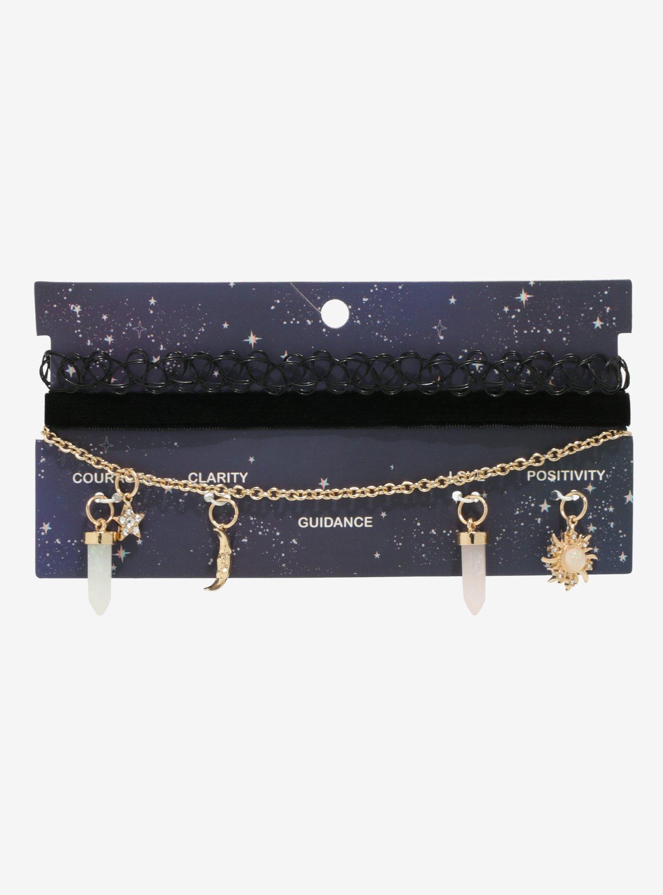 Interchangeable Celestial Choker Necklace Set, , alternate