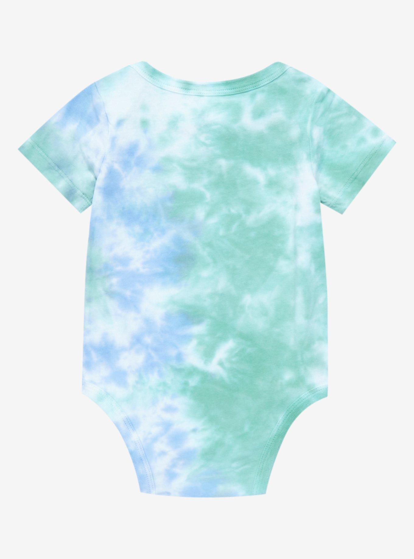 Disney The Little Mermaid Flounder & Scuttle Tie-Dye Infant One-Piece - BoxLunch Exclusive, BLUE, alternate