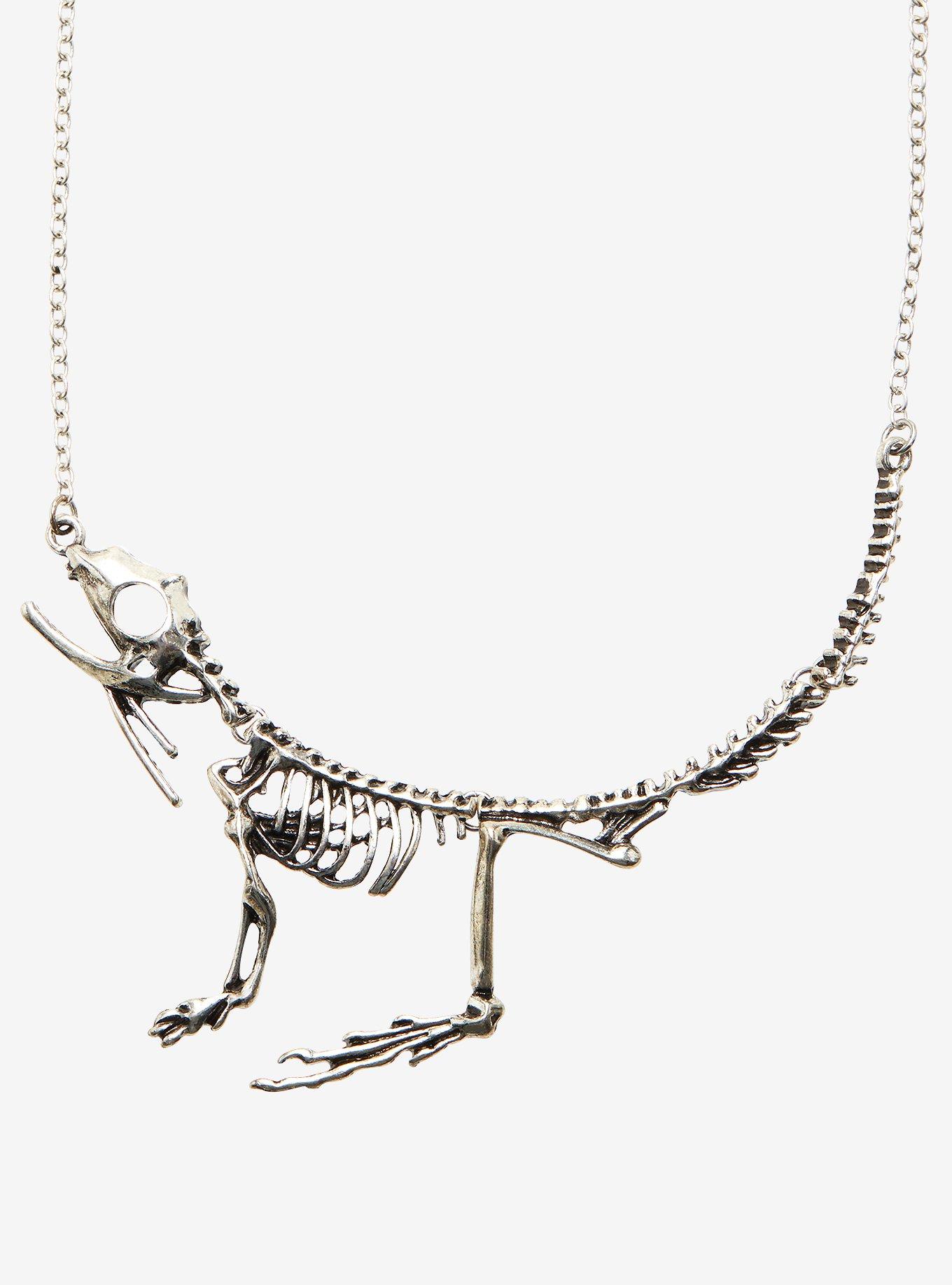 Lizard Skeleton Necklace, , alternate