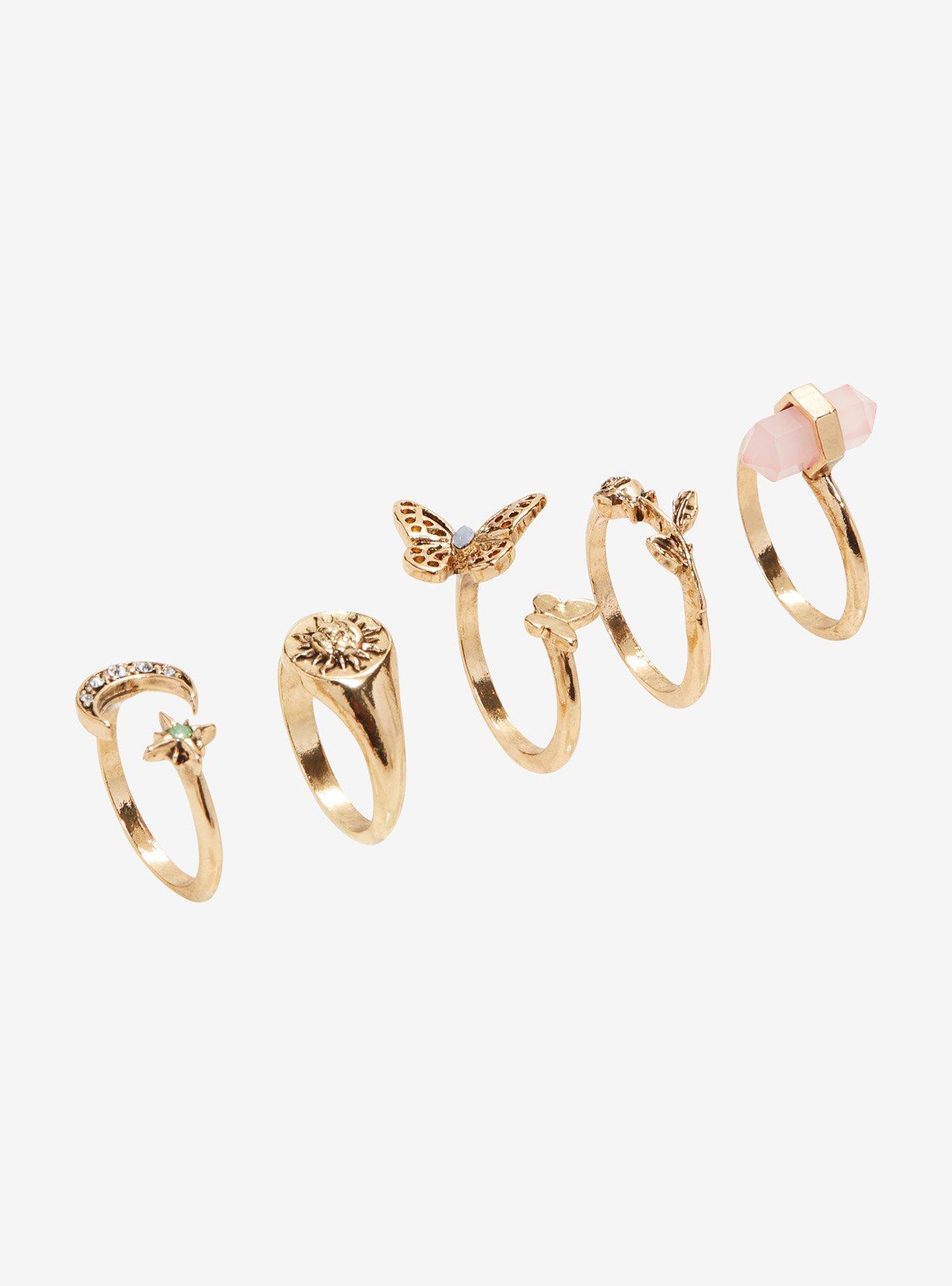 Celestial Butterfly Ring Set, , alternate