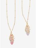 Moon Butterfly Crystal Best Friend Necklace Set, , alternate