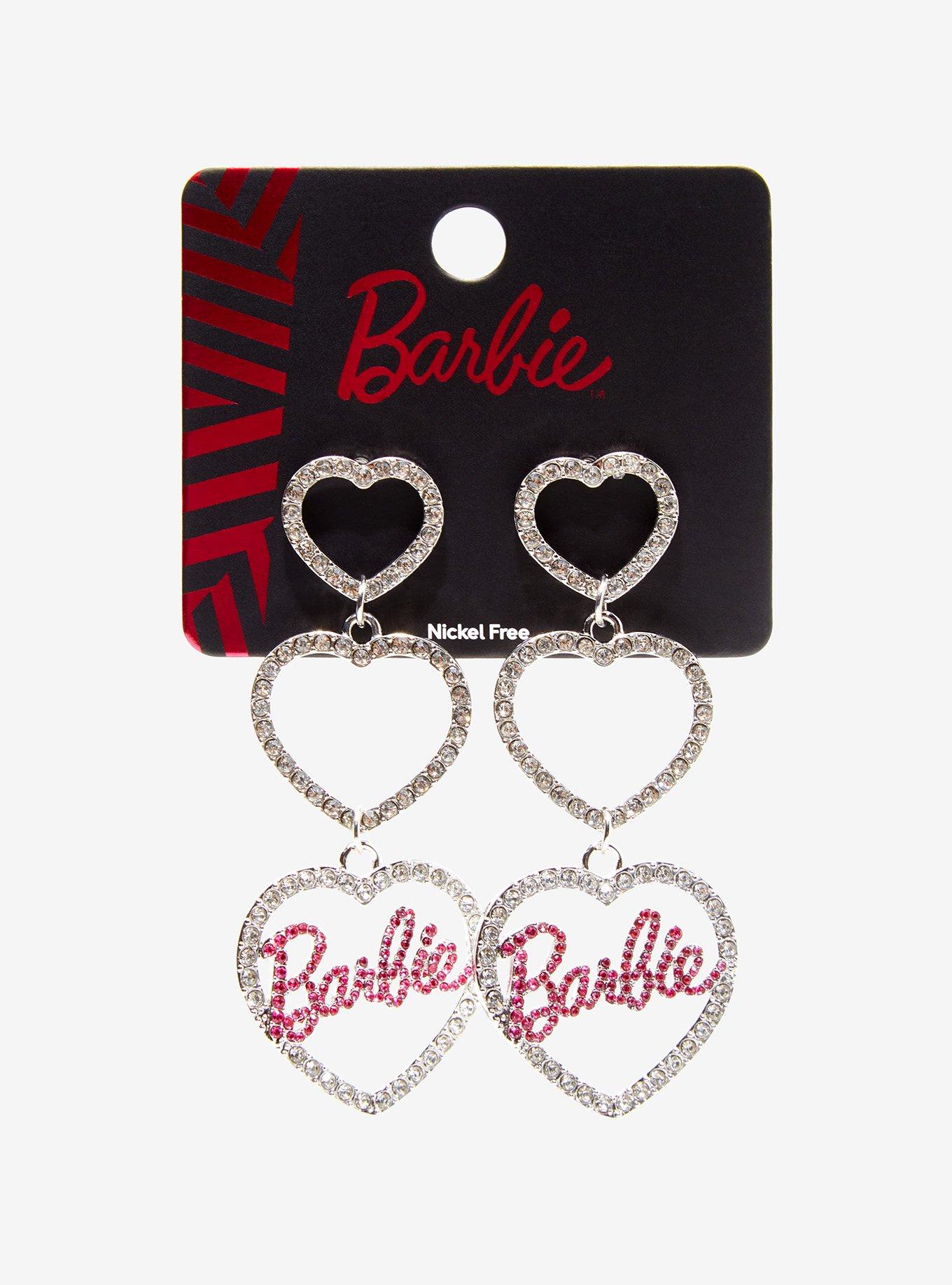 Barbie Hearts Bling Earrings, , alternate