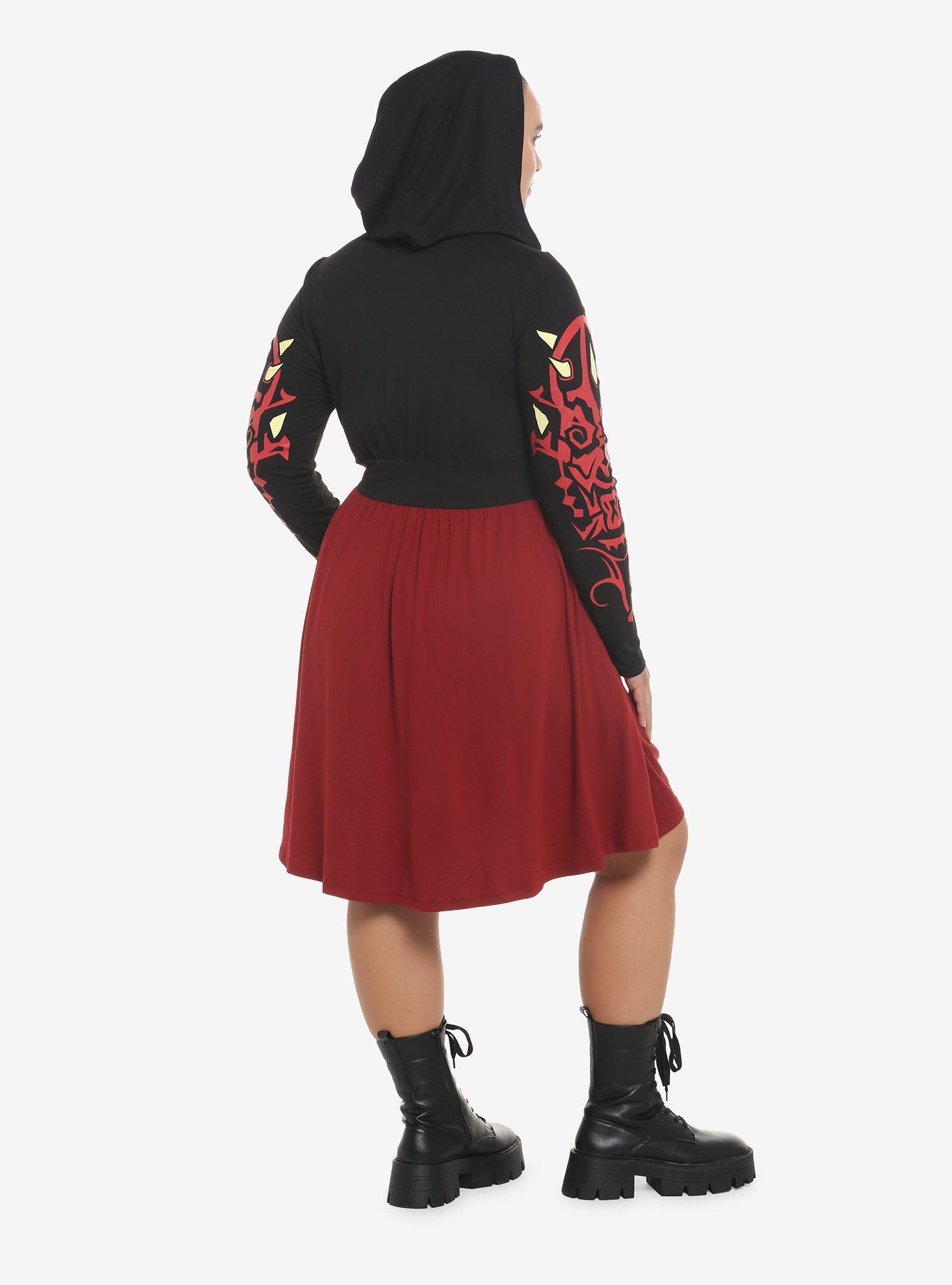 Star Wars Darth Maul Hooded Dress, RED  BLACK, alternate