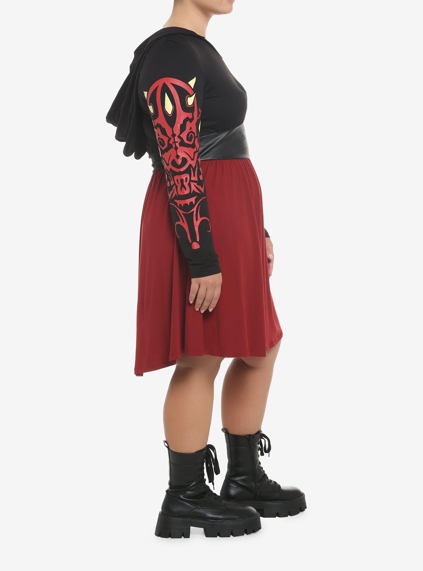 Star Wars Darth Maul Hooded Dress, RED  BLACK, alternate