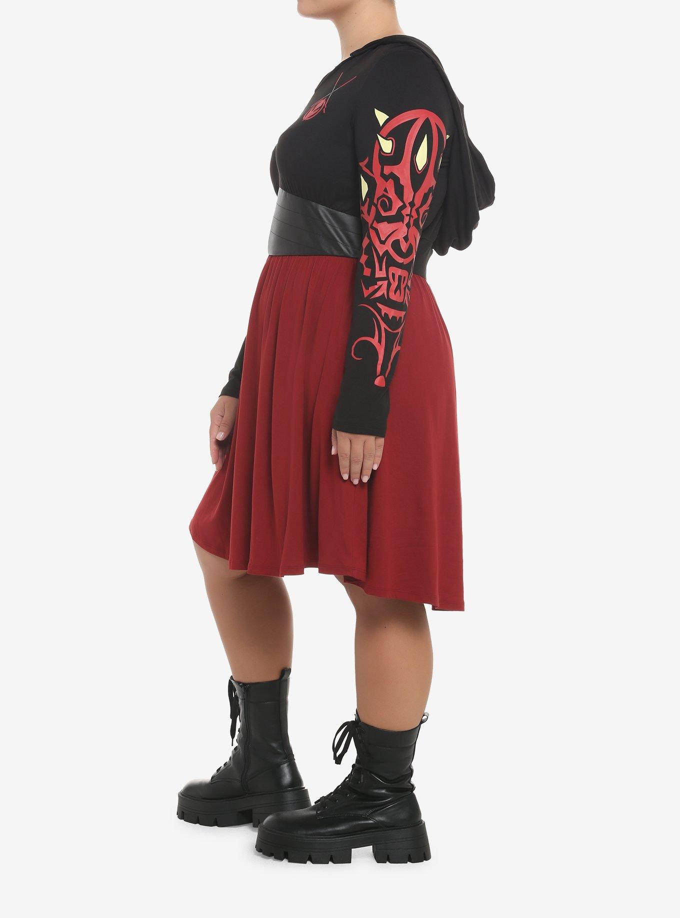 Star Wars Darth Maul Hooded Dress, RED  BLACK, alternate