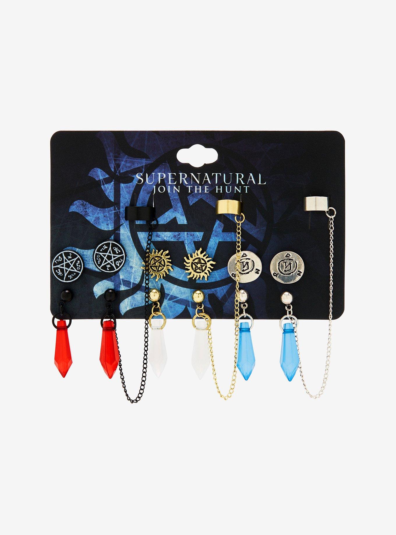 Supernatural Logo Cuff Earring Set, , alternate