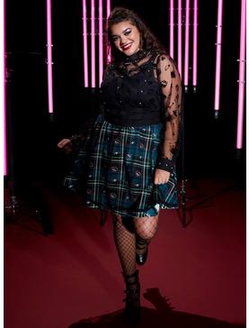Monster High Frankie Stein Strappy Suspender Skirt Plus Size, , hi-res