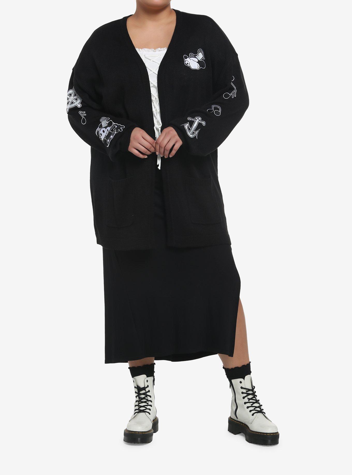 Disney Steamboat Willie Icons Open Cardigan Plus Size, , hi-res