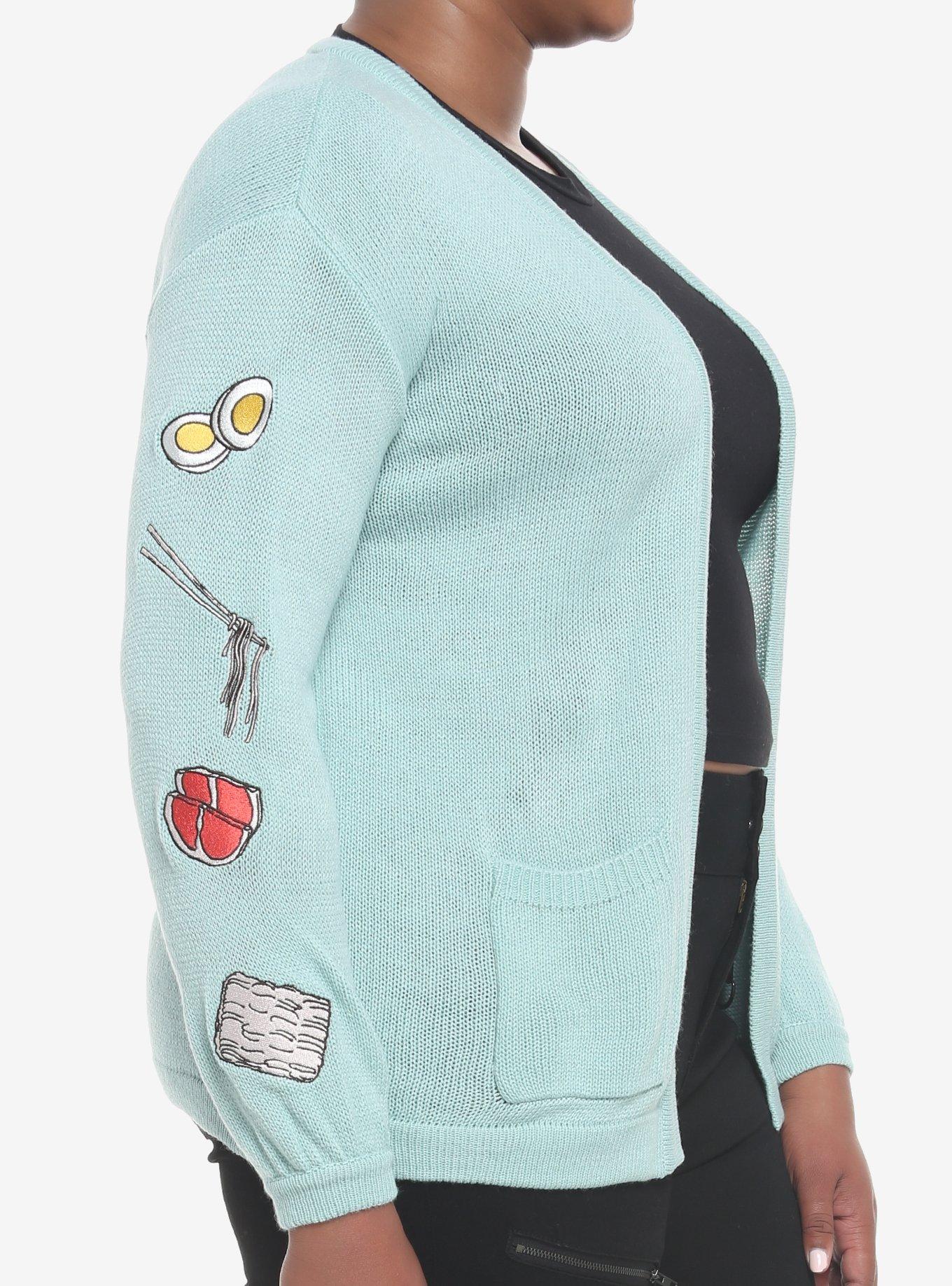 Her Universe Studio Ghibli Ponyo Ramen & Ham Open Cardigan Plus Size, SAGE, alternate