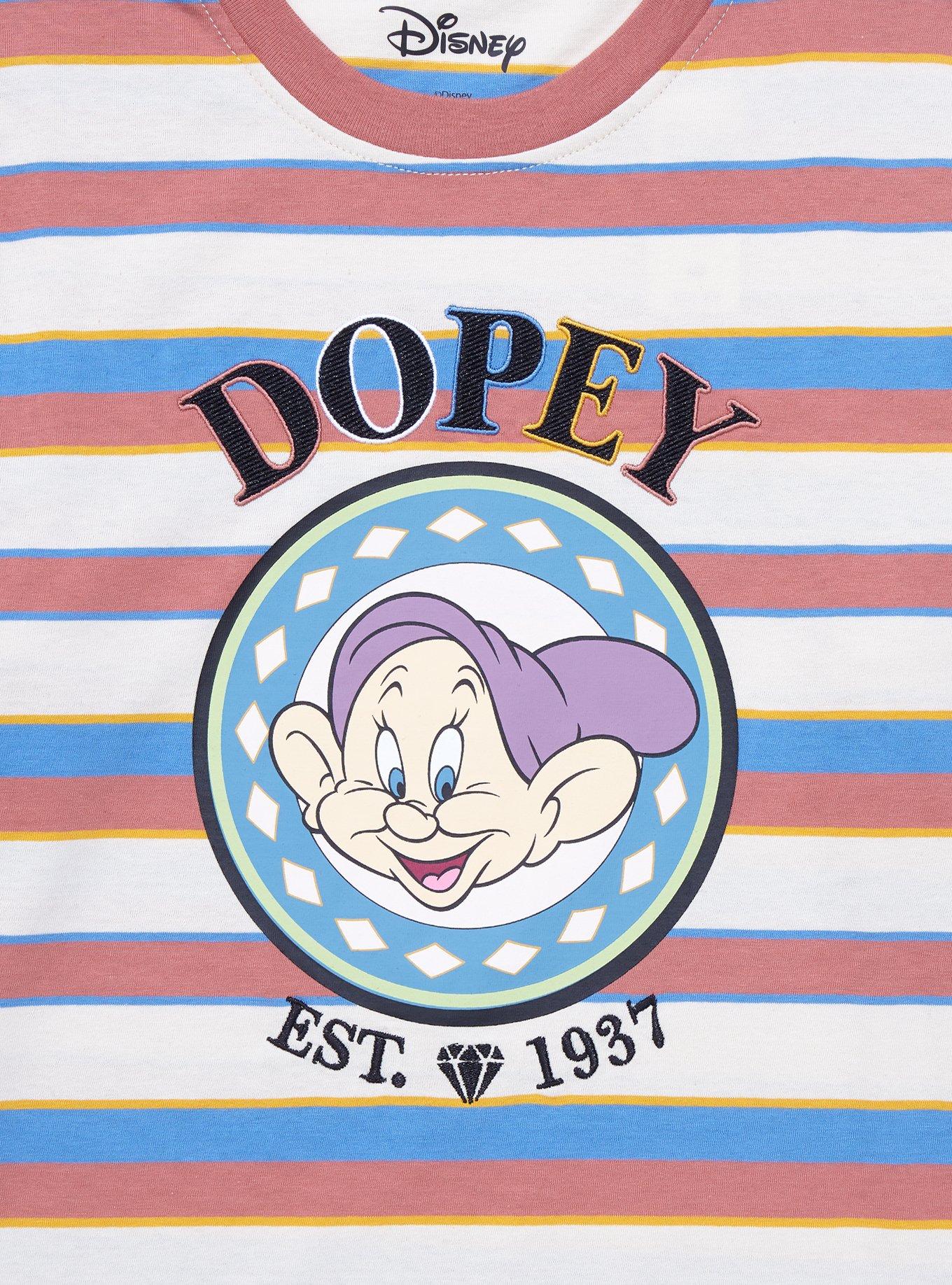 Disney Snow White and the Seven Dwarfs Dopey Striped Long Sleeve T-Shirt - BoxLunch Exclusive, MULTI, alternate