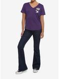 Her Universe Disney Hercules Embroidered Ribbed V-Neck Top, PLUM, alternate