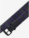 Black & Purple Spike Belt, BLACK, alternate