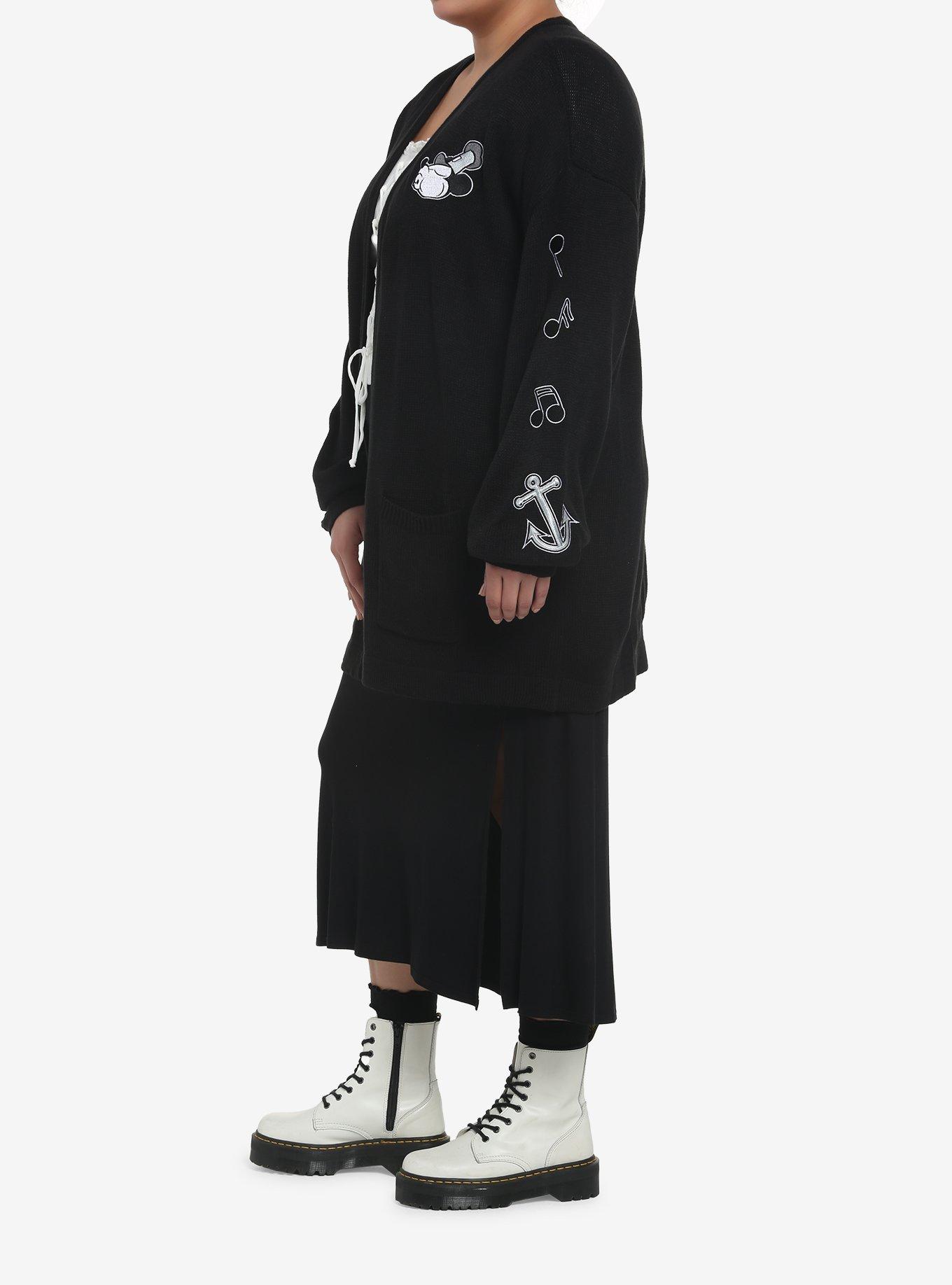 Disney Steamboat Willie Icons Girls Open Cardigan Plus Size, MULTI, alternate