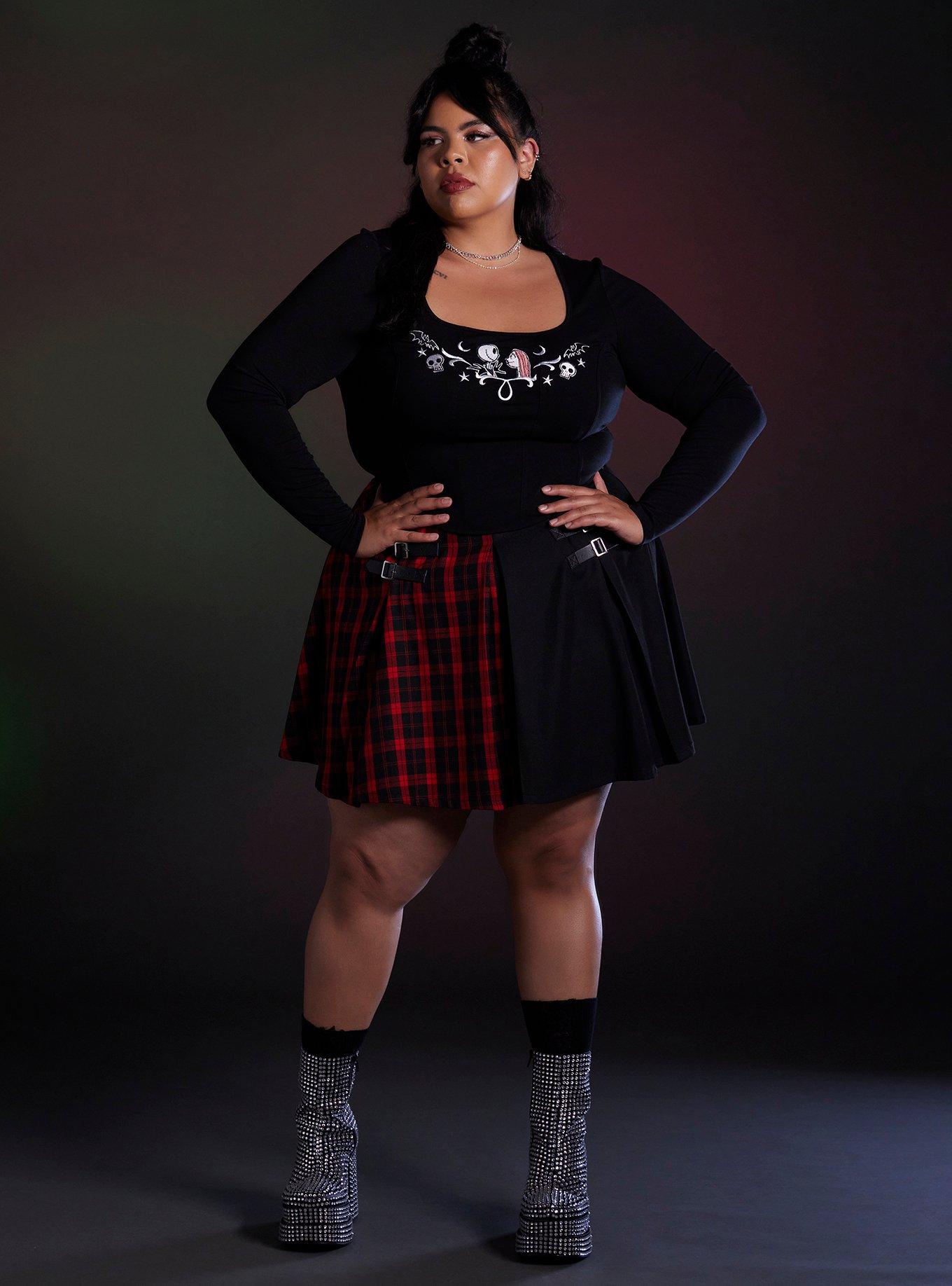 Her Universe The Nightmare Before Christmas Duo Crop Long-Sleeve Top Plus Size, MULTI, alternate