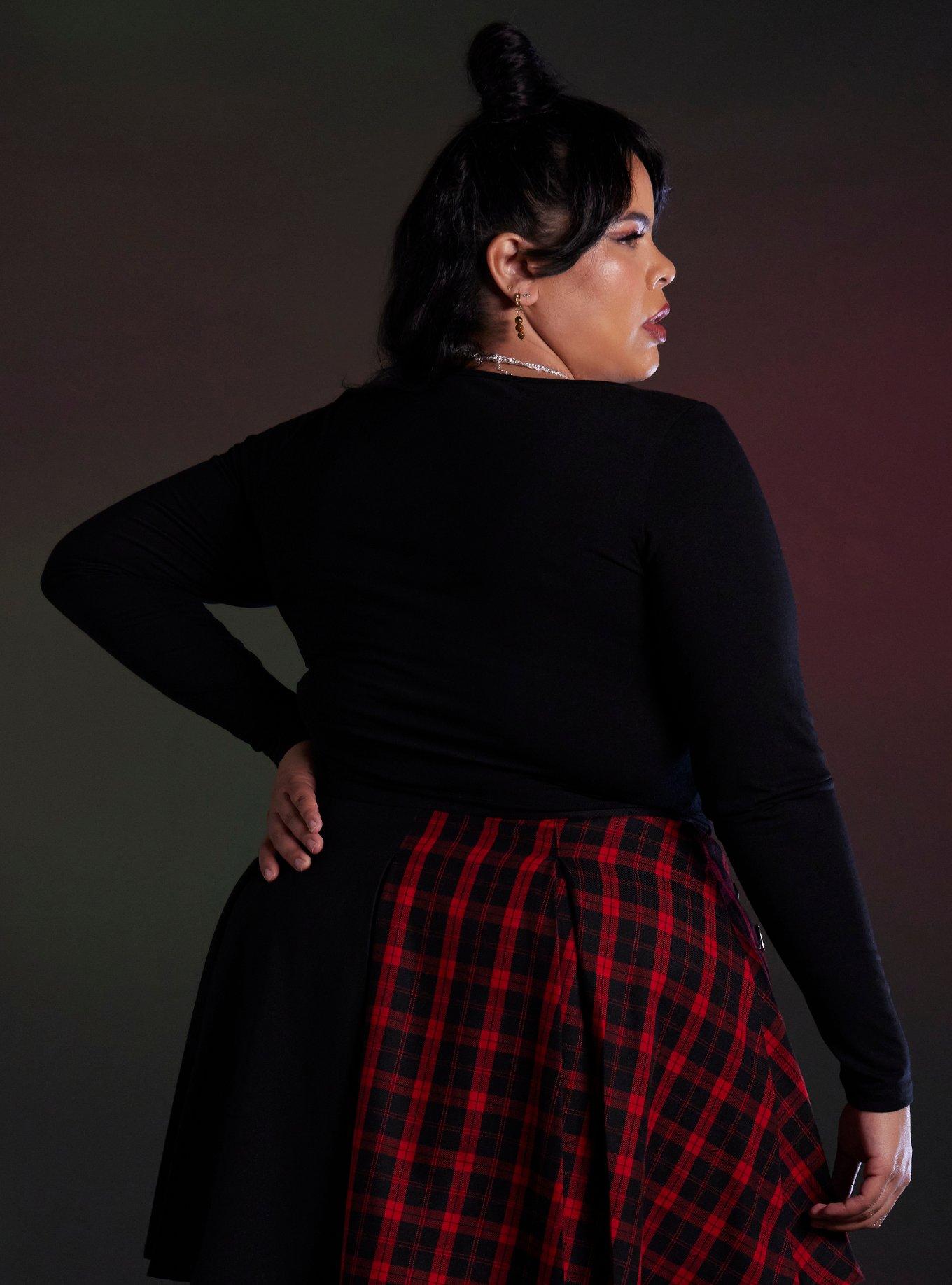 Her Universe The Nightmare Before Christmas Duo Crop Long-Sleeve Top Plus Size, MULTI, alternate