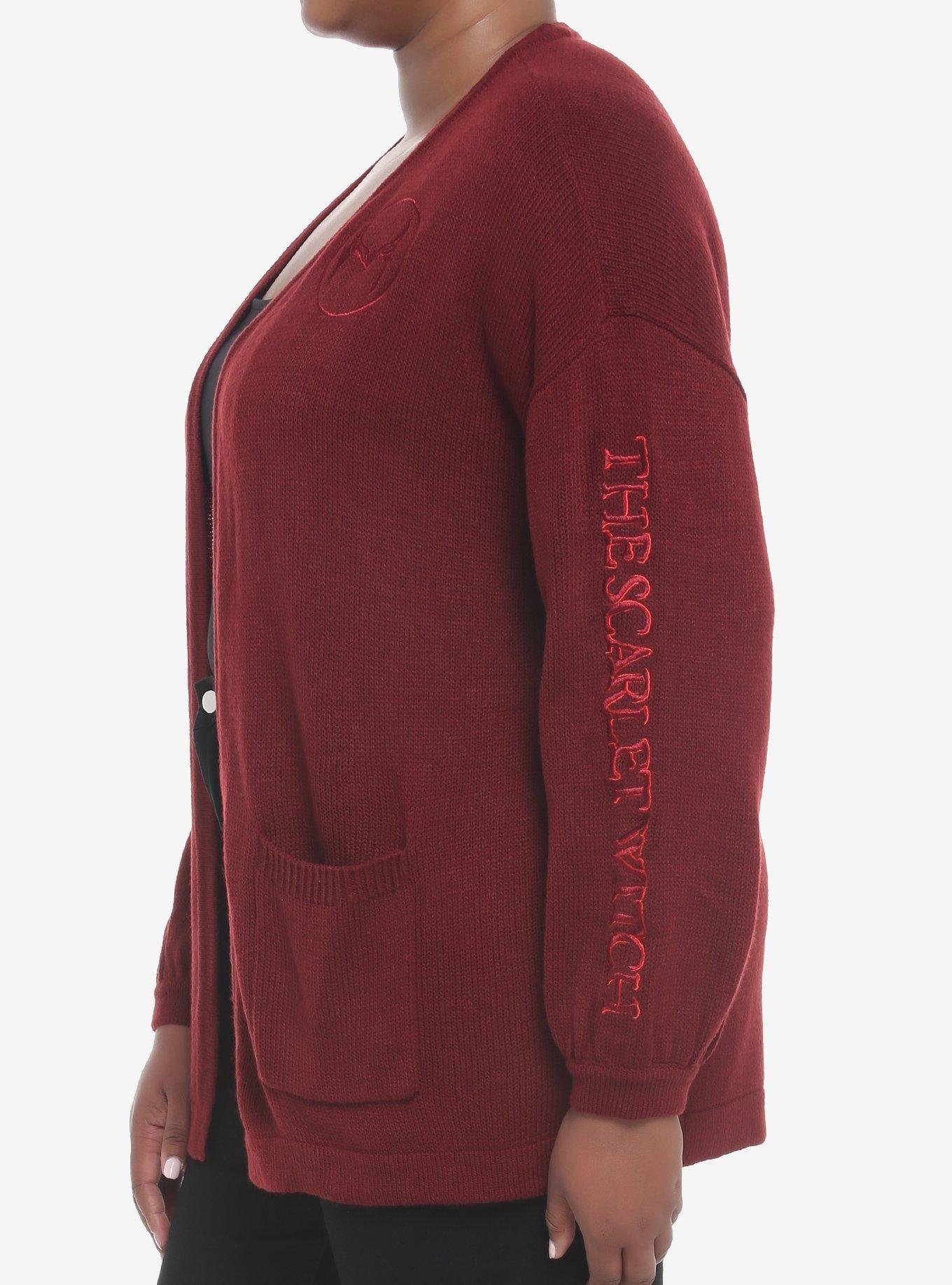 Marvel WandaVision Scarlet Witch Girls Open Cardigan Plus Size, MULTI, alternate