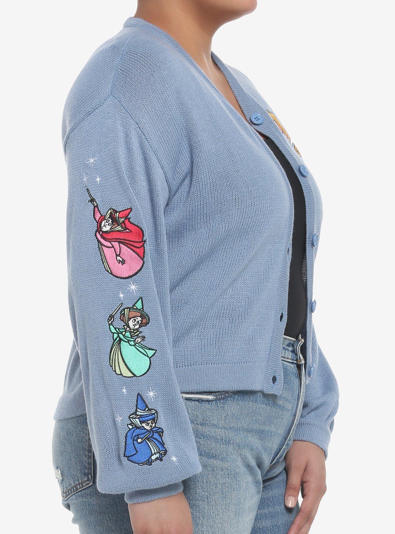 Disney Sleeping Beauty Aurora & Fairies Girls Skimmer Cardigan Plus Size, MULTI, alternate