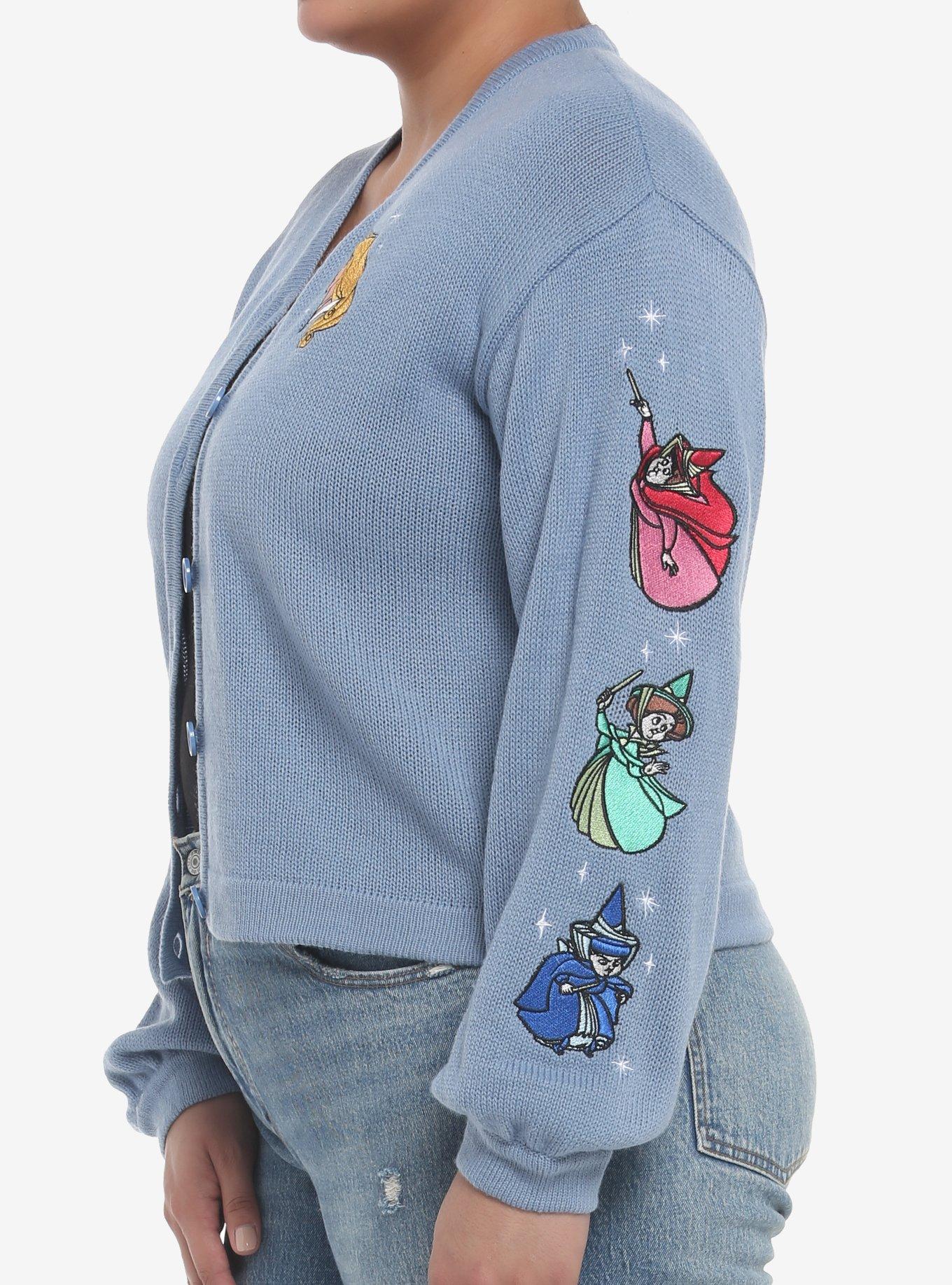 Disney Sleeping Beauty Aurora & Fairies Girls Skimmer Cardigan Plus Size, MULTI, alternate