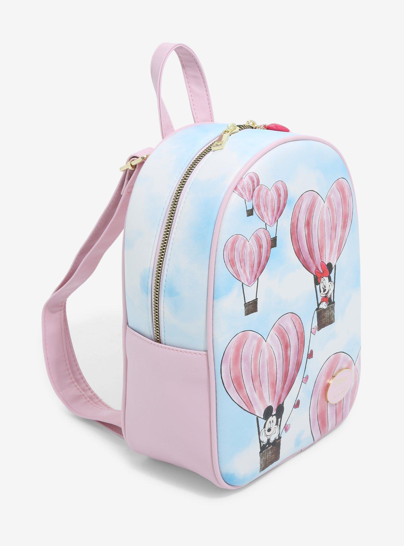 Her Universe Disney Mickey Mouse & Minnie Mouse Heart Balloon Mini Backpack, , alternate