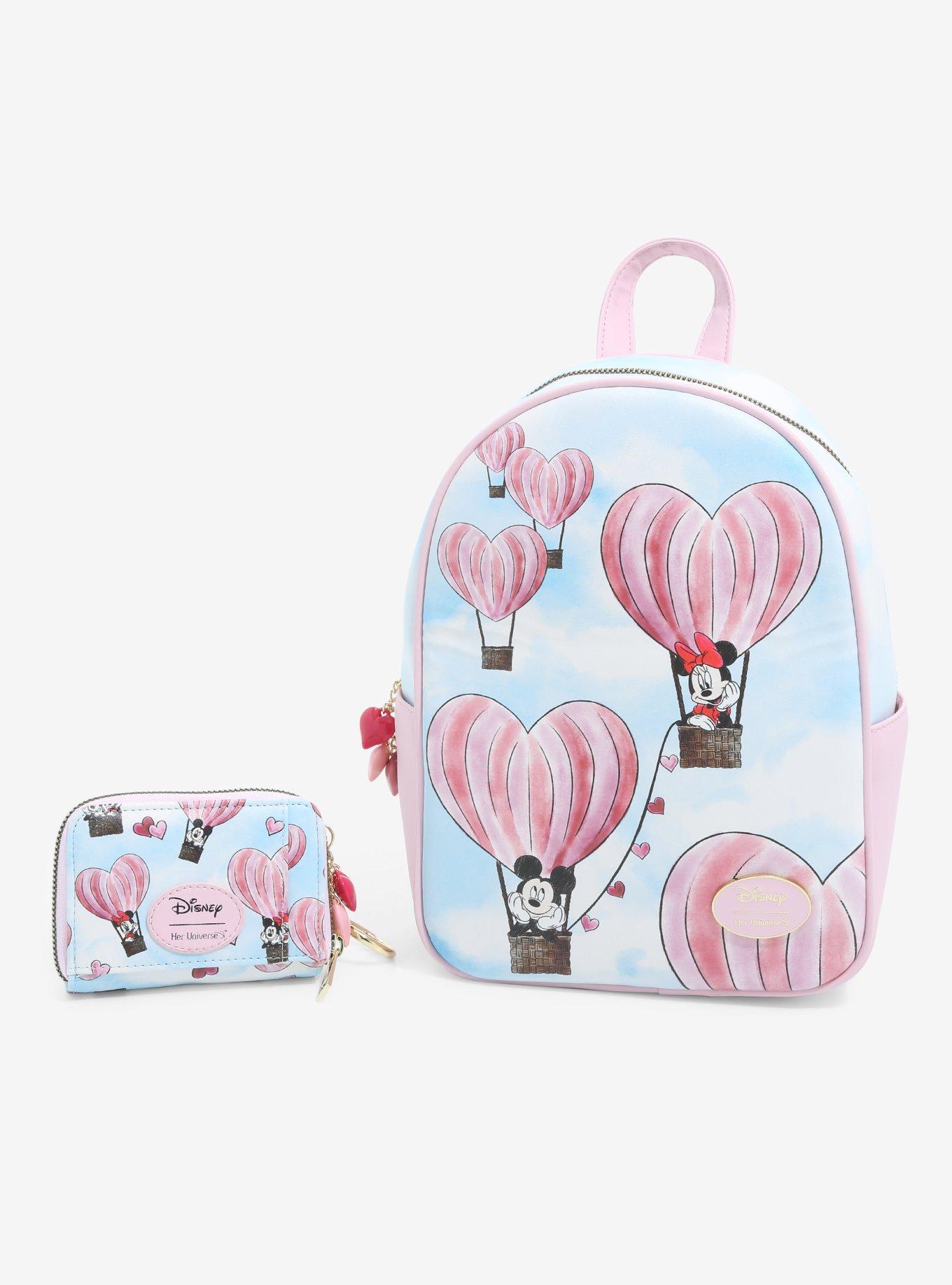 Her Universe Disney Mickey Mouse & Minnie Mouse Heart Balloon Mini Backpack, , alternate