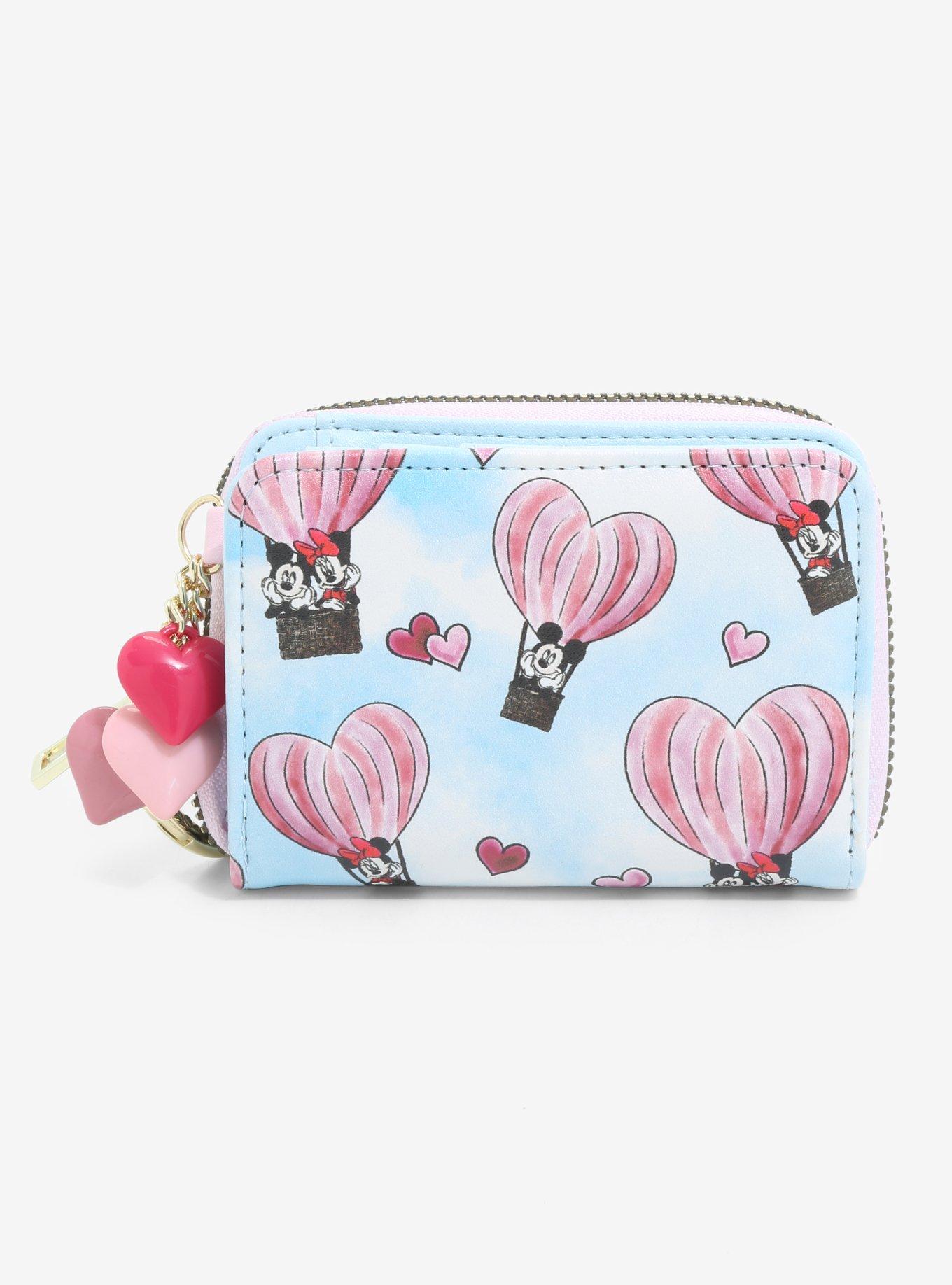 Her Universe Disney Mickey Mouse & Minnie Mouse Heart Balloon Mini Zipper Wallet, , alternate