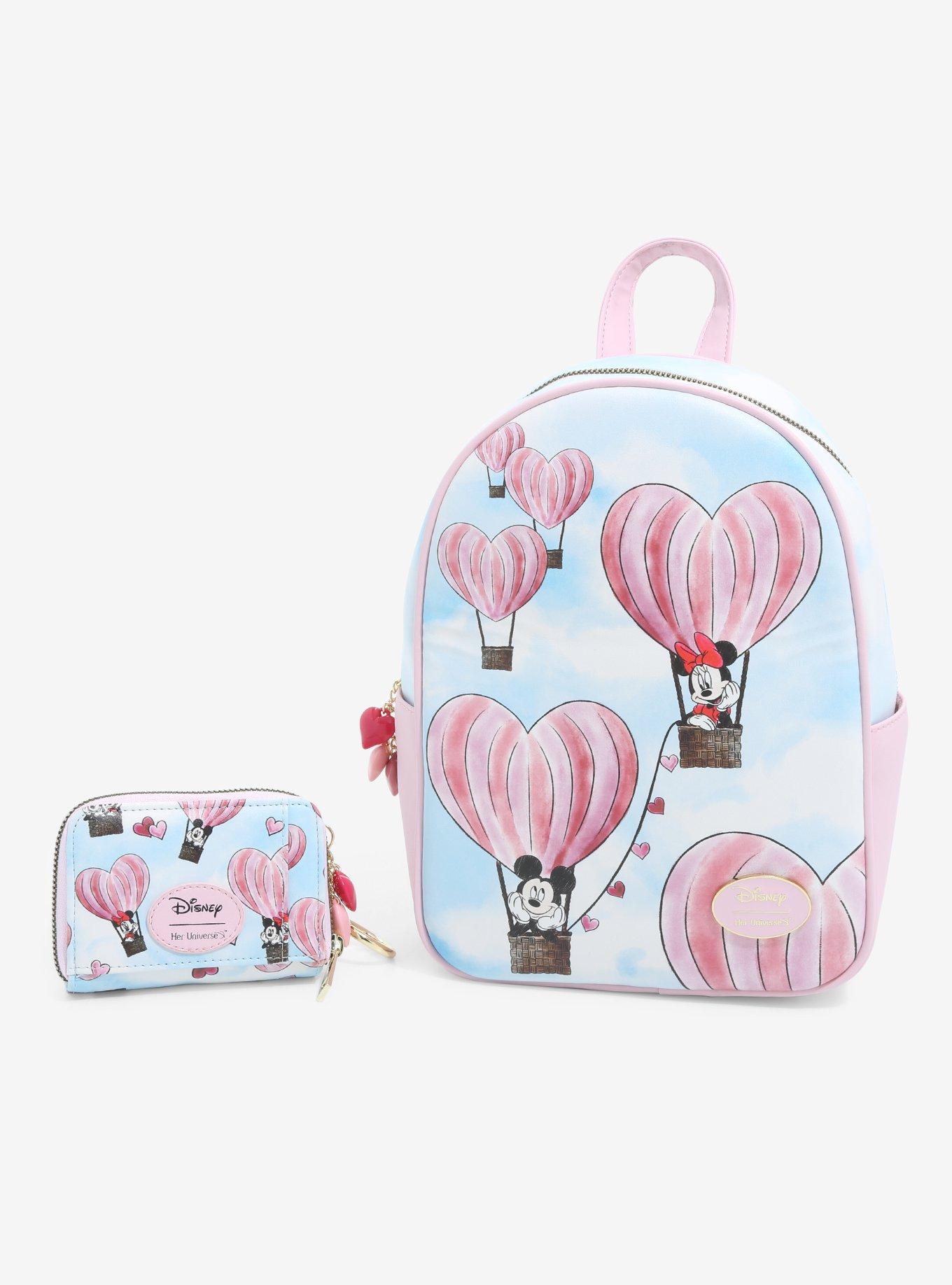 Her Universe Disney Mickey Mouse & Minnie Mouse Heart Balloon Mini Zipper Wallet, , alternate
