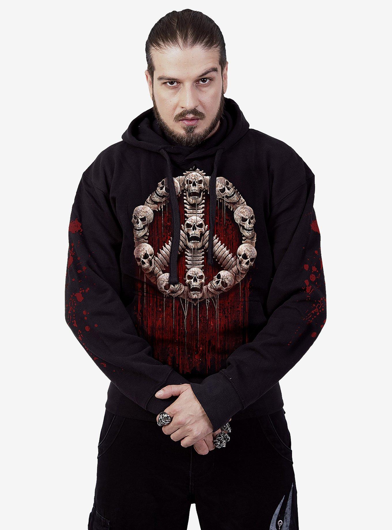 War Kills Black Hoodie, BLACK, alternate