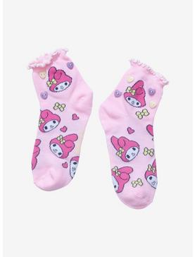 My Melody Heart Button Ankle Socks, , hi-res