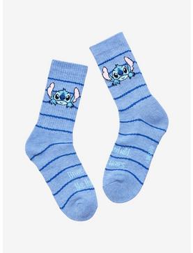 Plus Size Disney Lilo & Stitch Waves Stripe Crew Socks, , hi-res