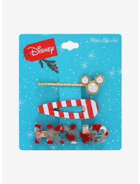 Disney Mickey Mouse Holiday Hair Clip Set - BoxLunch Exclusive , , hi-res