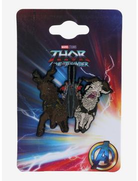 Marvel Thor: Love and Thunder Toothgrinder & Toothgnasher Enamel Pin, , hi-res