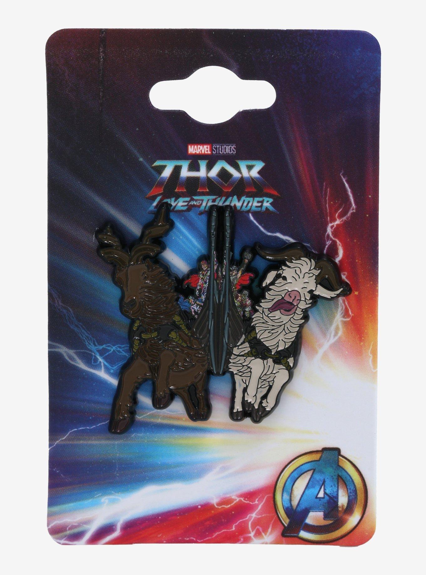 Marvel Thor: Love and Thunder Toothgrinder & Toothgnasher Enamel Pin, , alternate