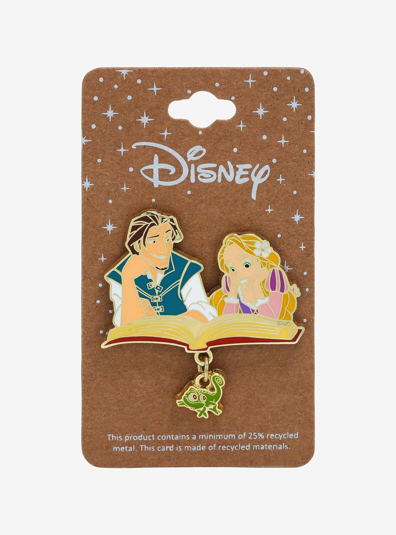 Disney Tangled Rapunzel & Flynn Storybook Dangle Enamel Pin - BoxLunch Exclusive, , alternate