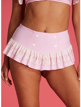 Plus Size My Melody Pink Ruffle Skirted Swim Bottoms, , hi-res