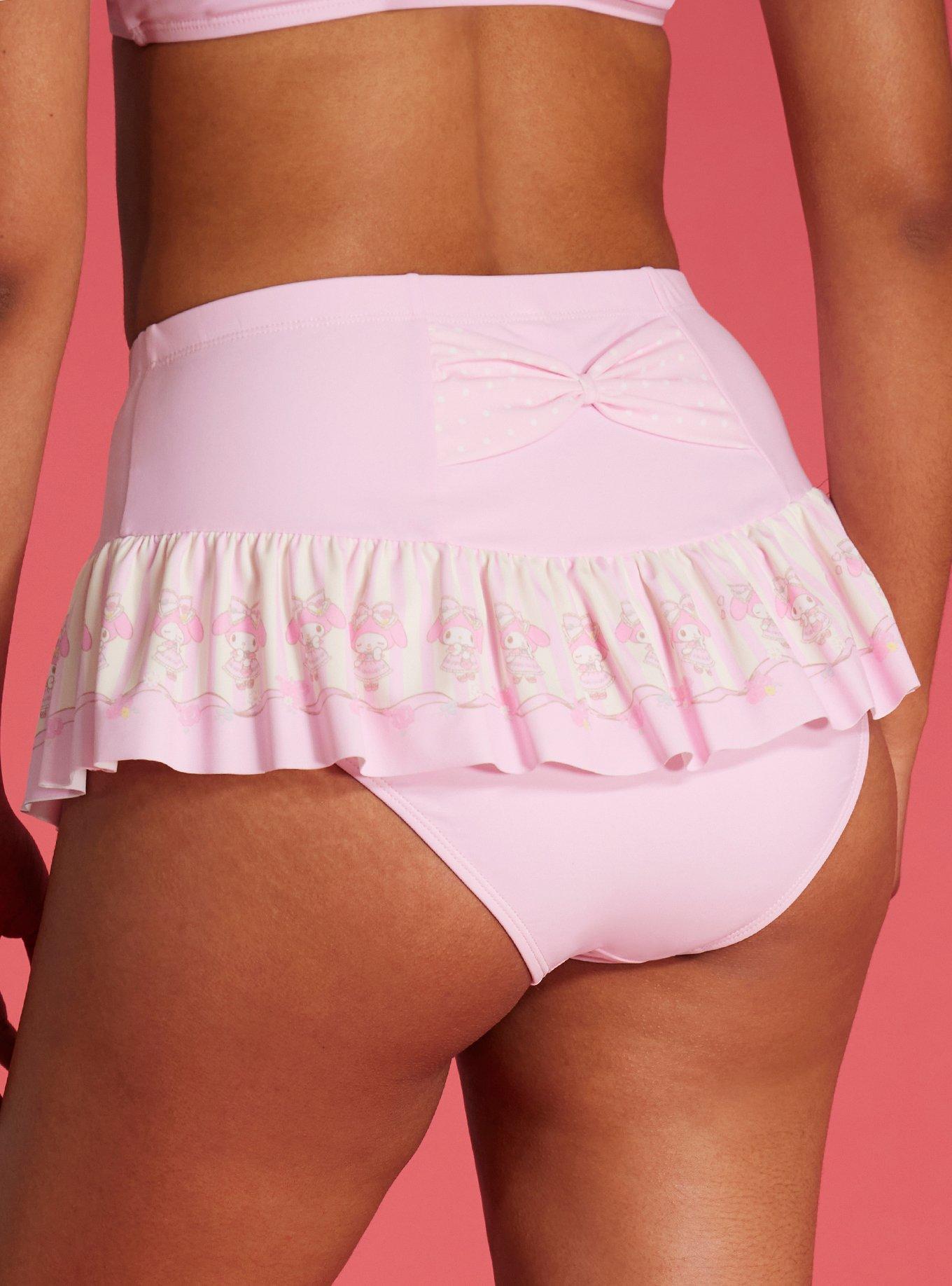 My Melody Pink Ruffle Skirted Swim Bottoms, MULTI COLOR, alternate