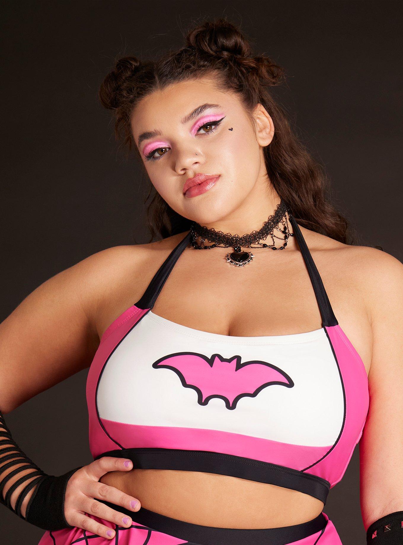 Monster High Draculaura Halter Swim Top Plus Size, MULTI COLOR, alternate