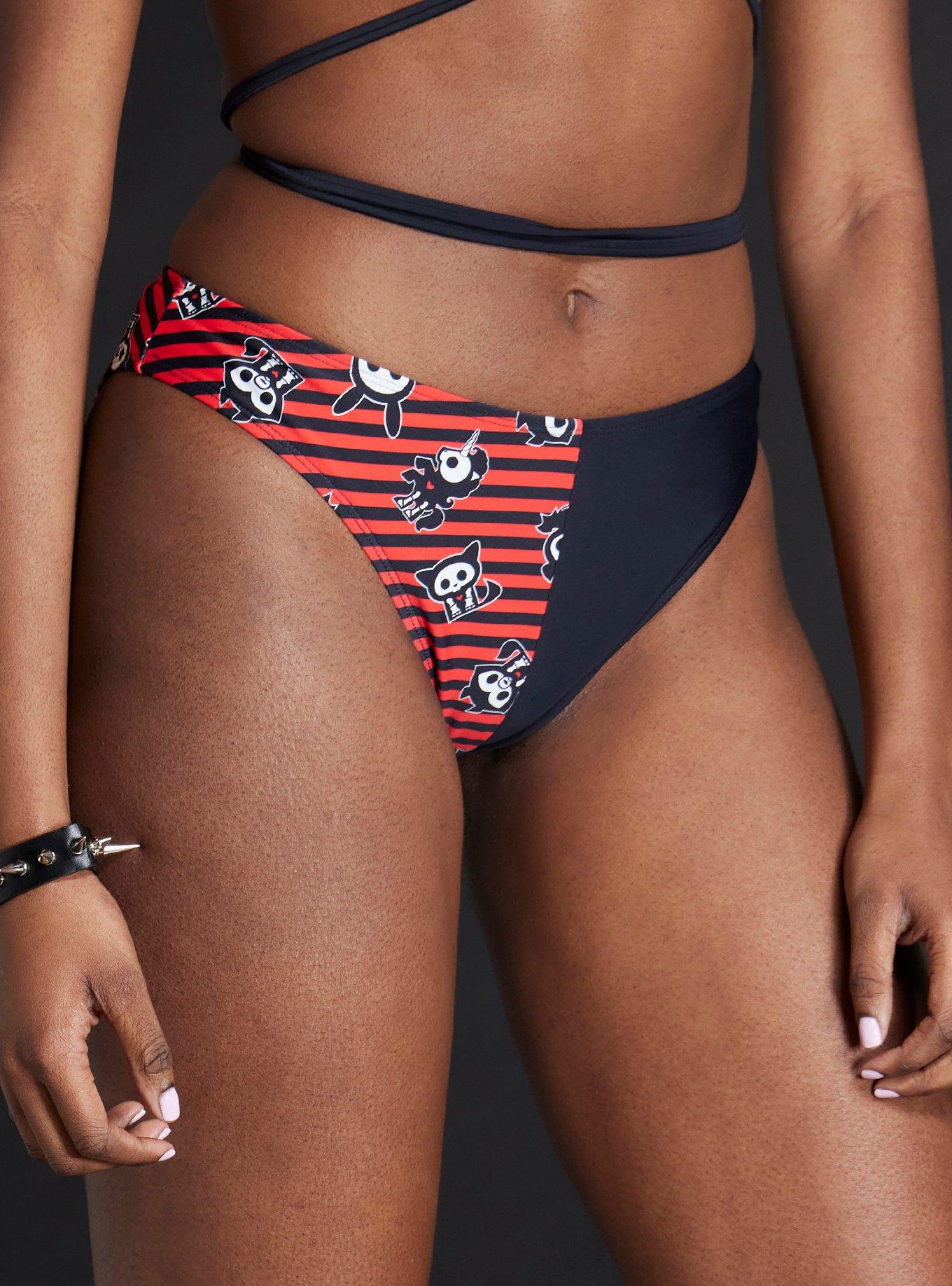 Skelanimals Split Stripe Swim Bottoms, , hi-res