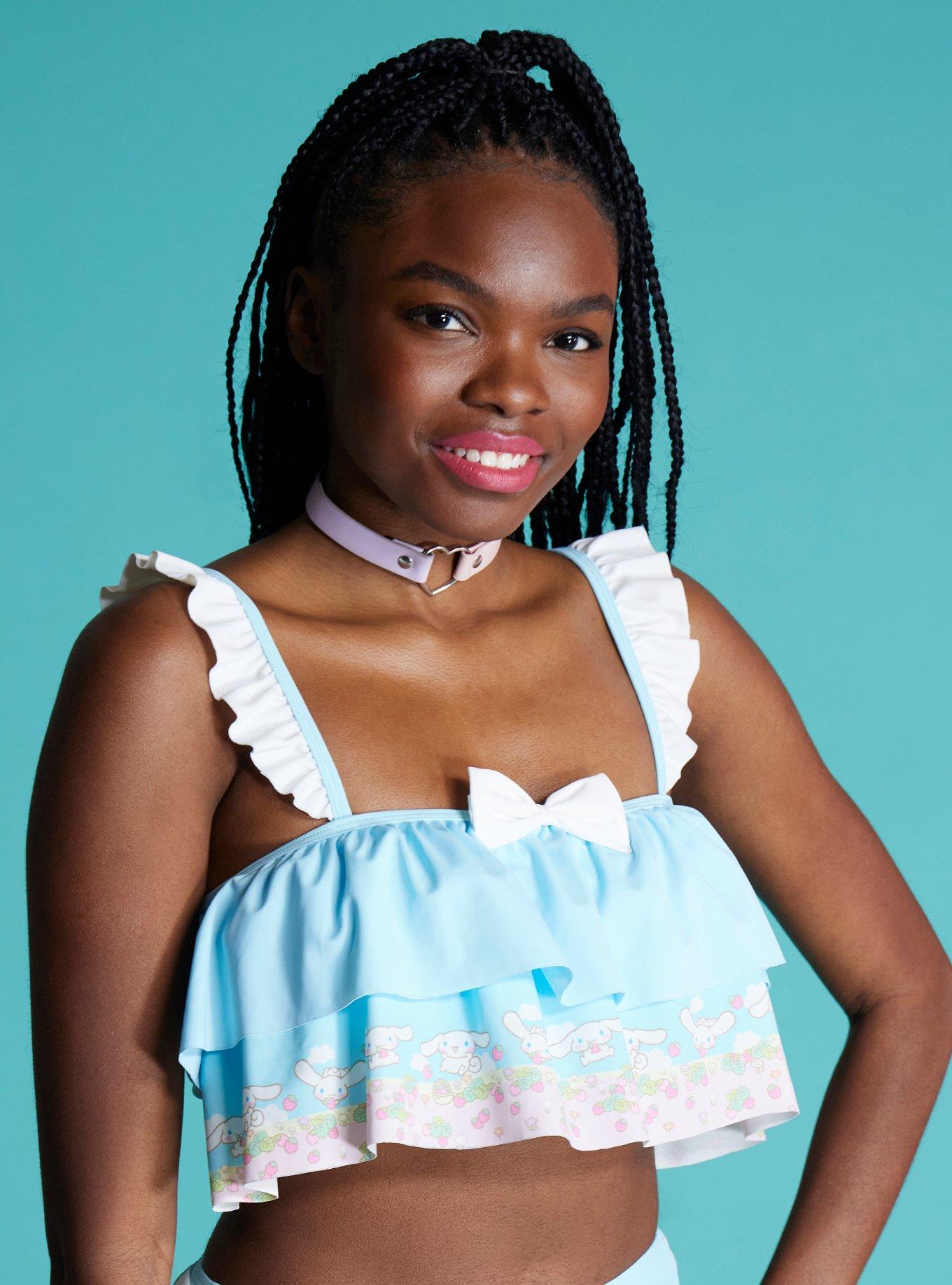 Cinnamoroll Strawberry Ruffle Swim Top, MULTI COLOR, alternate