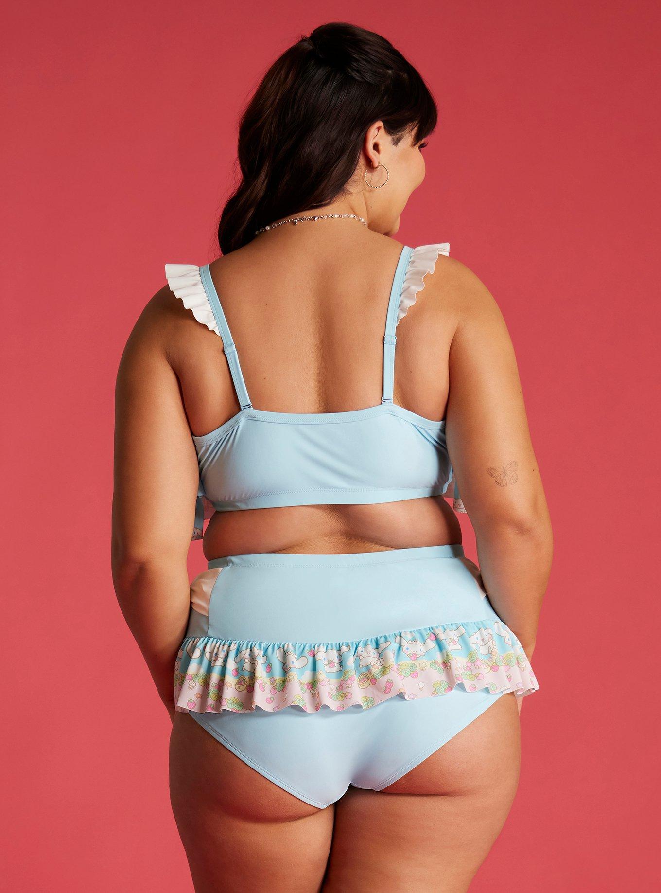 Cinnamoroll Strawberry Ruffle Swim Top Plus Size