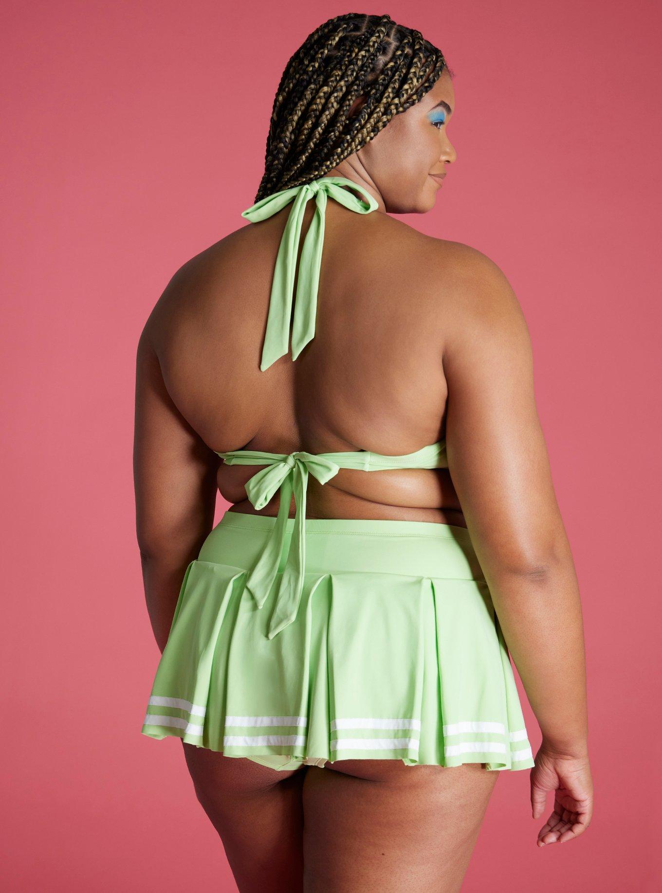 Keroppi Halter Swim Top Plus Size, MULTI COLOR, alternate